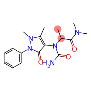 2-(1-(2,3-DIMETHYL-5-OXO-1-PHENYL-3-PYRAZOLIN-4-YL)UREIDO)-N,N-DIMETHYLPROPIONAMIDE