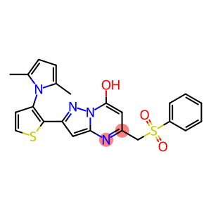 2-[3-(2,5-DIMETHYL-1H-PYRROL-1-YL)-2-THIENYL]-5-[(PHENYLSULFONYL)METHYL]PYRAZOLO[1,5-A]PYRIMIDIN-7-OL