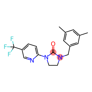 1-(3,5-DIMETHYLBENZYL)-3-[5-(TRIFLUOROMETHYL)PYRIDIN-2-YL]IMIDAZOLIDIN-2-ONE