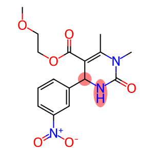 1,6-Dimethyl-4-(3-nitro-phenyl)-2-oxo-1,2,3,4-tetrahydro-pyrimidine-5-carboxylic acid 2-methoxy-ethyl ester