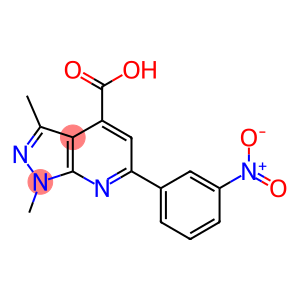 1,3-DIMETHYL-6-(3-NITRO-PHENYL)-1 H-PYRAZOLO[3,4-B ]PYRIDINE-4-CARBOXYLIC ACID