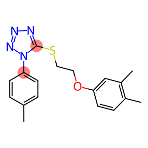 5-([2-(3,4-dimethylphenoxy)ethyl]thio)-1-(4-methylphenyl)-1h-tetrazole