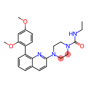 4-[8-(2,4-DIMETHOXYPHENYL)QUINOLIN-2-YL]-N-ETHYLPIPERAZINE-1-CARBOXAMIDE