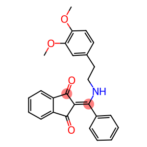 2-(((2-(3,4-DIMETHOXYPHENYL)ETHYL)AMINO)PHENYLMETHYLENE)INDANE-1,3-DIONE