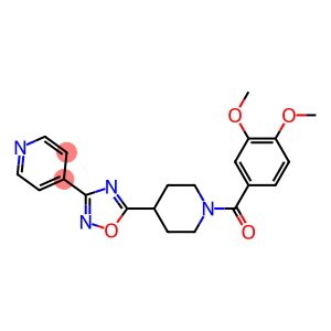 4-(5-[1-(3,4-DIMETHOXYBENZOYL)PIPERIDIN-4-YL]-1,2,4-OXADIAZOL-3-YL)PYRIDINE