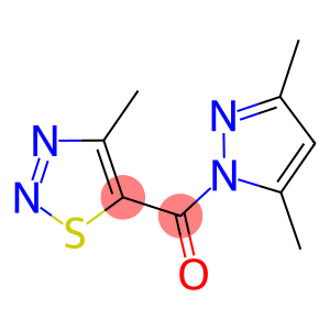 5-[(3,5-DIMETHYL-1H-PYRAZOL-1-YL)CARBONYL]-4-METHYL-1,2,3-THIADIAZOLE