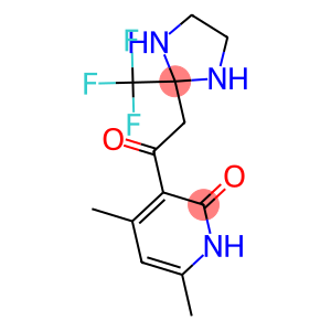 4,6-DIMETHYL-3-{[2-(TRIFLUOROMETHYL)IMIDAZOLIDIN-2-YL]ACETYL}PYRIDIN-2(1H)-ONE