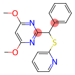 4,6-DIMETHOXY-2-[A-(PYRIMIDIN-2-YLTHIO)BENZYL]PYRIMIDINE