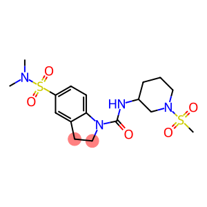 5-[(DIMETHYLAMINO)SULFONYL]-N-[1-(METHYLSULFONYL)PIPERIDIN-3-YL]INDOLINE-1-CARBOXAMIDE