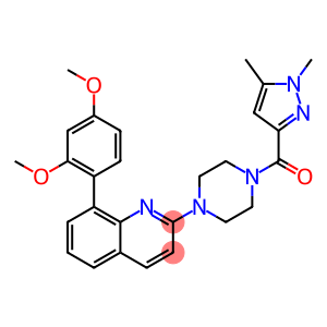 8-(2,4-DIMETHOXYPHENYL)-2-(4-[(1,5-DIMETHYL-1H-PYRAZOL-3-YL)CARBONYL]PIPERAZIN-1-YL)QUINOLINE