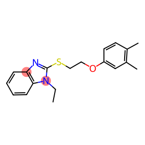 2-[2-(3,4-DIMETHYL-PHENOXY)-ETHYLSULFANYL]-1-ETHYL-1H-BENZIMIDAZOLE