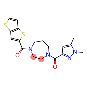 1-[(1,5-DIMETHYL-1H-PYRAZOL-3-YL)CARBONYL]-4-(THIENO[3,2-B]THIEN-2-YLCARBONYL)-1,4-DIAZEPANE