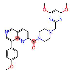 [4-(4,6-DIMETHOXY-PYRIMIDIN-2-YLMETHYL)-PIPERAZIN-1-YL]-[8-(4-METHOXY-PHENYL)-[1,6]NAPHTHYRIDIN-2-YL]-METHANONE