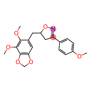 5-[(6,7-DIMETHOXY-1,3-BENZODIOXOL-5-YL)METHYL]-3-(4-METHOXYPHENYL)-4,5-DIHYDROISOXAZOLE