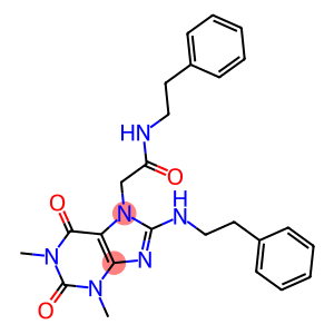 2-(1,3-DIMETHYL-2,6-DIOXO-8-(PHENETHYLAMINO)-1,2,3,6-TETRAHYDROPURIN-7-YL)-N-PHENETHYLACETAMIDE