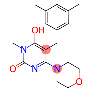 5-(3,5-DIMETHYLBENZYL)-6-HYDROXY-1-METHYL-4-MORPHOLIN-4-YLPYRIMIDIN-2(1H)-ONE