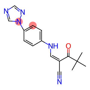 2-(2,2-DIMETHYLPROPANOYL)-3-((4-(1,2,4-TRIAZOLYL)PHENYL)AMINO)PROP-2-ENENITRILE