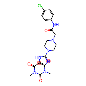 2-[4-(1,3-DIMETHYL-2,6-DIOXO-2,3,6,7-TETRAHYDRO-1H-PURIN-8-YL)PIPERAZIN-1-YL]-N-(4-CHLOROPHENYL)ACETAMIDE