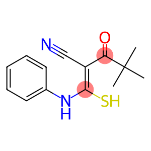 2-(2,2-DIMETHYLPROPANOYL)-3-(PHENYLAMINO)-3-SULFANYLPROP-2-ENENITRILE