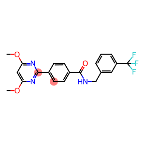 4-(4,6-DIMETHOXYPYRIMIDIN-2-YL)-N-[3-(TRIFLUOROMETHYL)BENZYL]BENZAMIDE