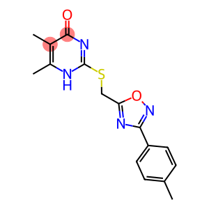 5,6-DIMETHYL-2-(([3-(4-METHYLPHENYL)-1,2,4-OXADIAZOL-5-YL]METHYL)THIO)PYRIMIDIN-4(1H)-ONE