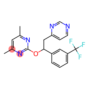 4,6-DIMETHYL-2-[2-(PYRIMIDIN-4-YL)-1-(3-(TRIFLUOROMETHYL)PHENYL)ETHOXY]PYRIMIDINE