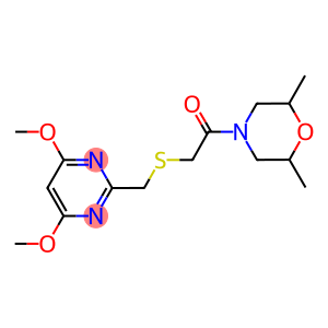 4-[2-[[(4,6-DIMETHOXYPYRIMIDIN-2-YL)METHYL]THIO]ACETYL]-2,6-DIMETHYLMORPHOLINE