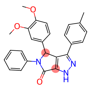 4-(3,4-DIMETHOXYPHENYL)-5-PHENYL-3-P-TOLYL-4,5-DIHYDROPYRROLO[3,4-C]PYRAZOL-6(1H)-ONE