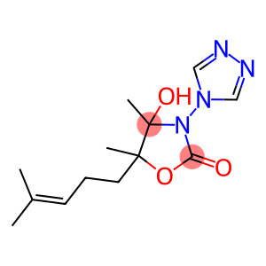 4,5-Dimethyl-4-hydroxy-5-(4-methylpent-3-en-1-yl)-3-(4H-1,2,4-triazol-4-yl)-1,3-oxazolidin-2-one