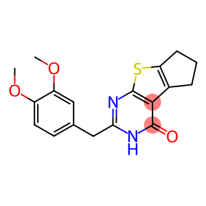 2-(3,4-DIMETHOXYBENZYL)-3,5,6,7-TETRAHYDRO-4H-CYCLOPENTA[4,5]THIENO[2,3-D]PYRIMIDIN-4-ONE