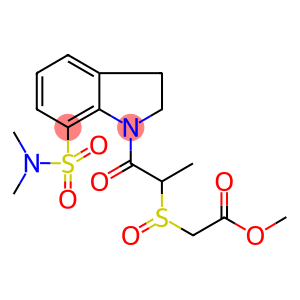 [2-[2-[7-(DIMETHYLAMINOSULPHONYL)-2,3-DIHYDROINDOL-1-YL]-1-METHYL-2-OXOETHYL]SULPHONYL]ACETIC ACID, METHYL ESTER