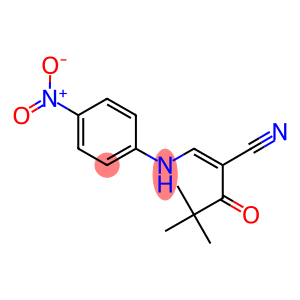 2-(2,2-DIMETHYLPROPANOYL)-3-((4-NITROPHENYL)AMINO)PROP-2-ENENITRILE