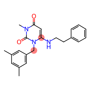 1-(3,5-DIMETHYL-BENZYL)-3-METHYL-6-PHENETHYLAMINO-1H-PYRIMIDINE-2,4-DIONE