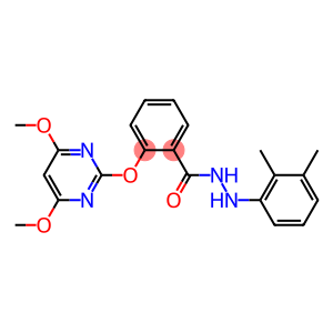 2-[(4,6-DIMETHOXYPYRIMIDIN-2-YL)OXY]BENZOIC ACID, 2-(2,3-DIMETHYLPHENYL)HYDRAZIDE