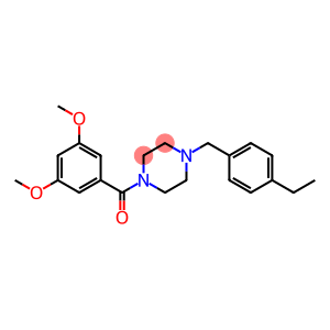 1-(3,5-dimethoxybenzoyl)-4-(4-ethylbenzyl)piperazine