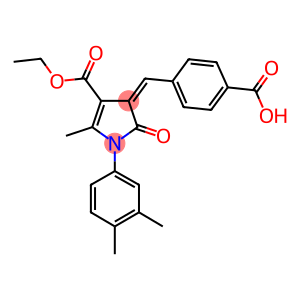 4-{[1-(3,4-dimethylphenyl)-4-(ethoxycarbonyl)-5-methyl-2-oxo-1,2-dihydro-3H-pyrrol-3-ylidene]methyl}benzoic acid