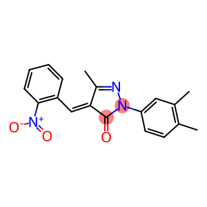 2-(3,4-dimethylphenyl)-4-{2-nitrobenzylidene}-5-methyl-2,4-dihydro-3H-pyrazol-3-one