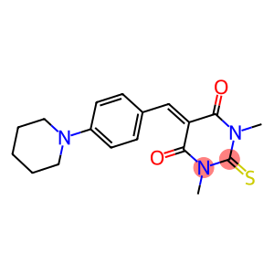 1,3-dimethyl-5-[4-(1-piperidinyl)benzylidene]-2-thioxodihydro-4,6(1H,5H)-pyrimidinedione