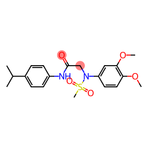 2-[3,4-dimethoxy(methylsulfonyl)anilino]-N-(4-isopropylphenyl)acetamide