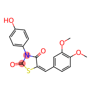 5-(3,4-dimethoxybenzylidene)-3-(4-hydroxyphenyl)-1,3-thiazolidine-2,4-dione