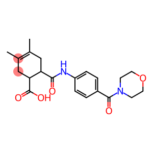 3,4-dimethyl-6-{[4-(morpholin-4-ylcarbonyl)anilino]carbonyl}cyclohex-3-ene-1-carboxylic acid