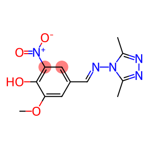 4-{[(3,5-dimethyl-4H-1,2,4-triazol-4-yl)imino]methyl}-2-nitro-6-methoxyphenol