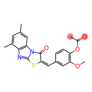 4-[(6,8-dimethyl-3-oxo[1,3]thiazolo[3,2-a]benzimidazol-2(3H)-ylidene)methyl]-2-methoxyphenyl acetate