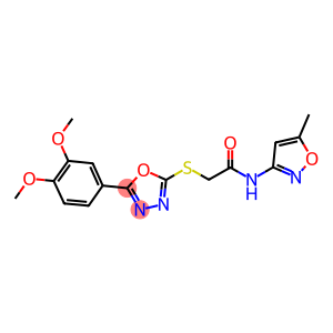 2-{[5-(3,4-dimethoxyphenyl)-1,3,4-oxadiazol-2-yl]sulfanyl}-N-(5-methyl-3-isoxazolyl)acetamide