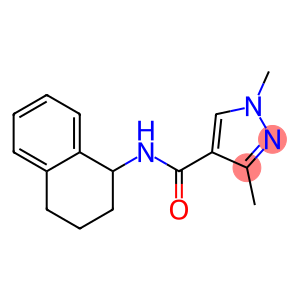 1,3-dimethyl-N-(1,2,3,4-tetrahydro-1-naphthalenyl)-1H-pyrazole-4-carboxamide