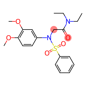 2-[3,4-dimethoxy(phenylsulfonyl)anilino]-N,N-diethylacetamide