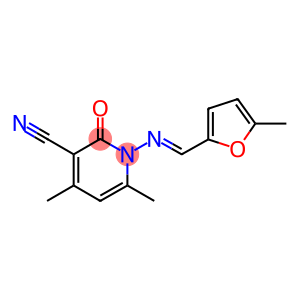 4,6-dimethyl-1-{[(5-methyl-2-furyl)methylene]amino}-2-oxo-1,2-dihydropyridine-3-carbonitrile