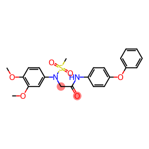 2-[3,4-dimethoxy(methylsulfonyl)anilino]-N-(4-phenoxyphenyl)acetamide