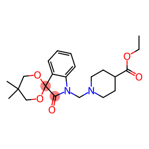 5',5'-dimethyl-1-{[4-(ethoxycarbonyl)piperidin-1-yl]methyl}-2-oxospiro[indoline-3,2'-[1,3]-dioxane]