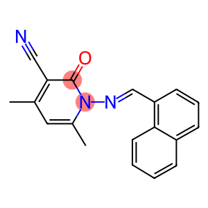 4,6-dimethyl-1-[(1-naphthylmethylene)amino]-2-oxo-1,2-dihydropyridine-3-carbonitrile